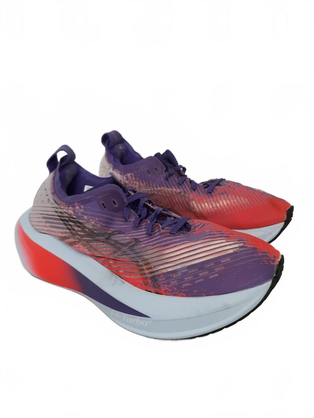 ASICS Megablast Purple Orange Running Shoes Womens Size 7.5